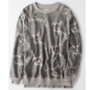 American Eagle Outfitters Gray Camouflage Sweatshirt
